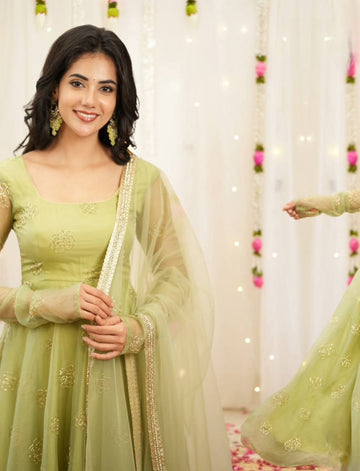 Graceful Lilac Anarkali Suit for Festive Wear